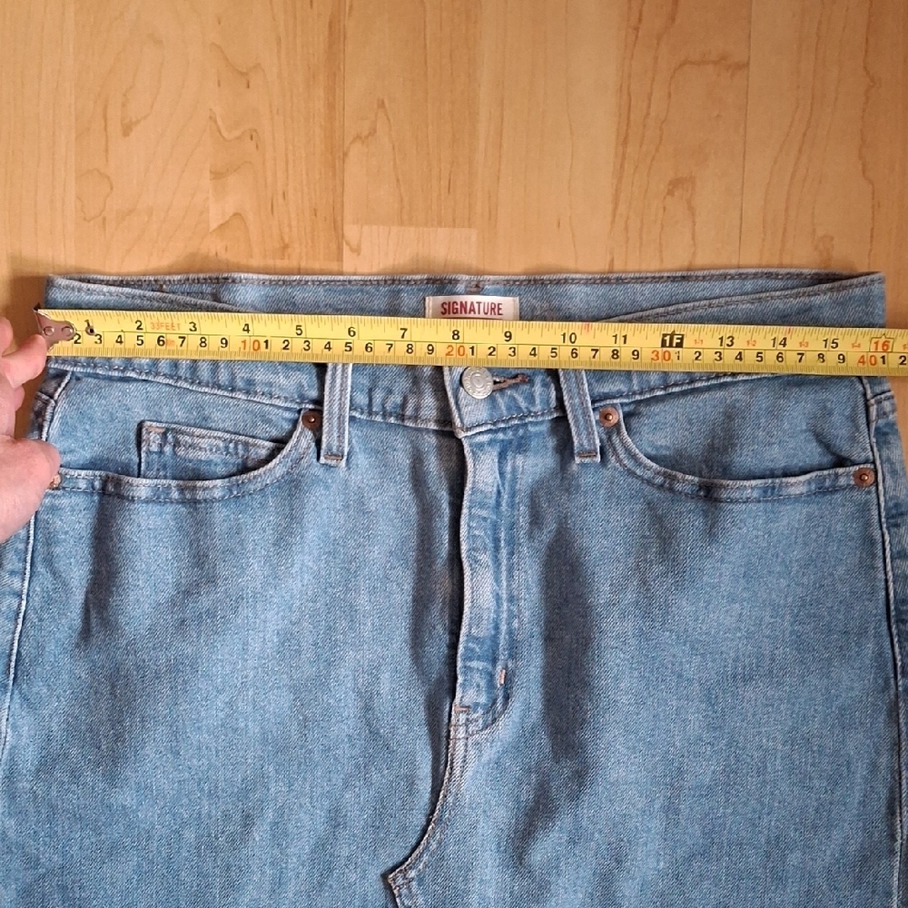 Signature by Levi Strauss Blue Denim Pencil Skirt Size 8 - Picture 8 of 10